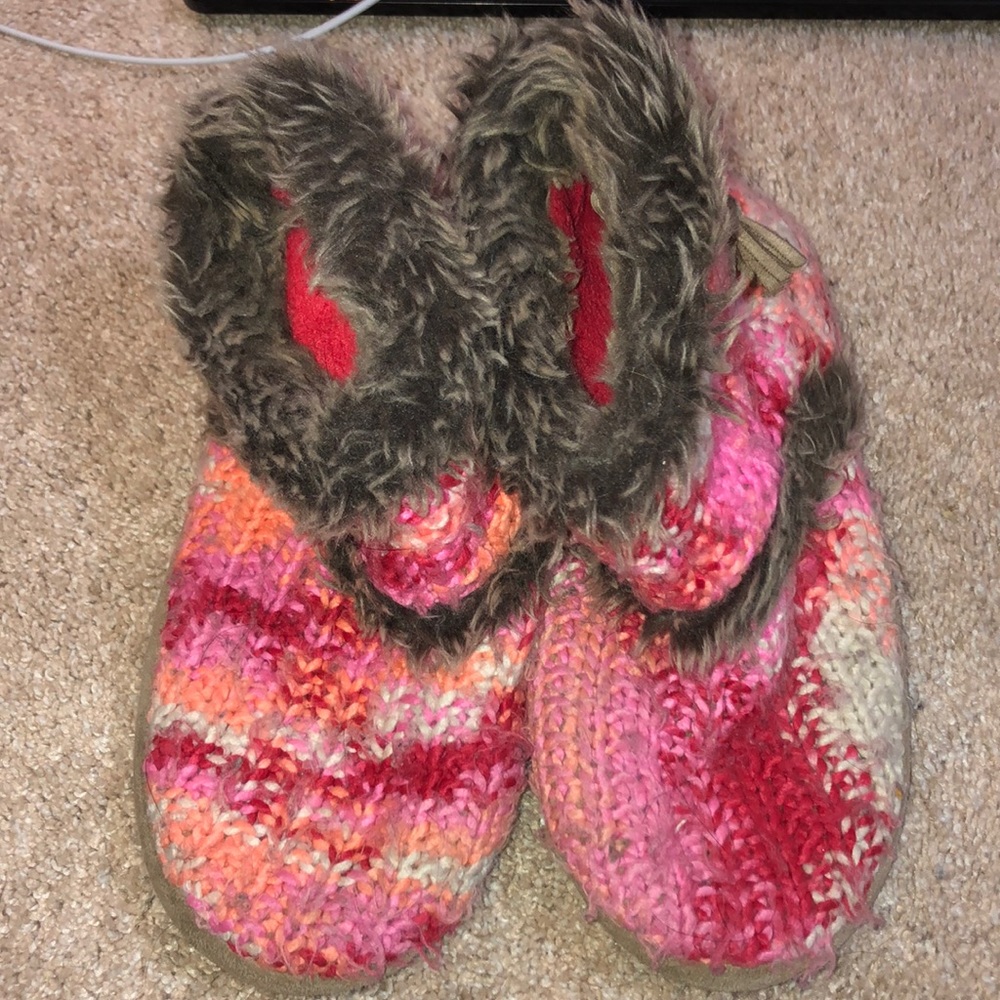 Pink boot slippers